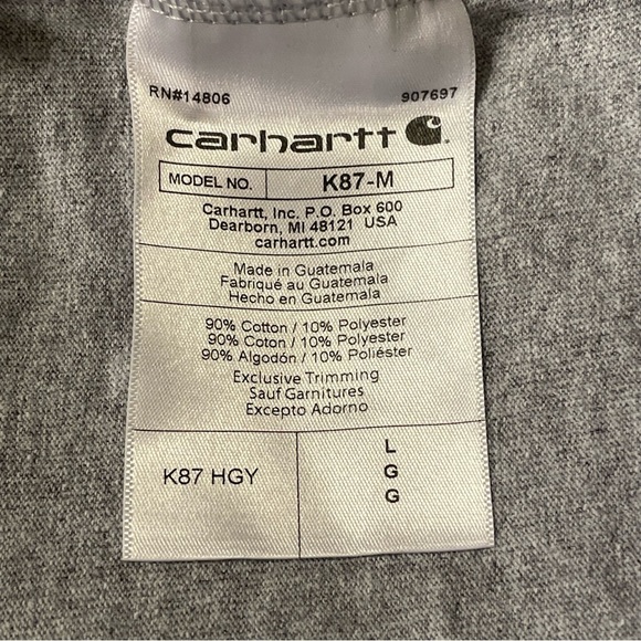 CARHARTT NWOT Workwear Loose Fit Short Sleeve Heathered T-Shirt - Picture 8 of 9